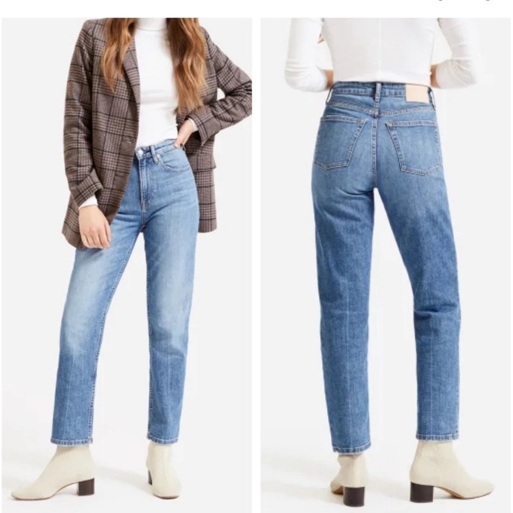 Everlane | The High Rise Straight Jean Light Wash Denim Women's Sz 27/4 Ankle